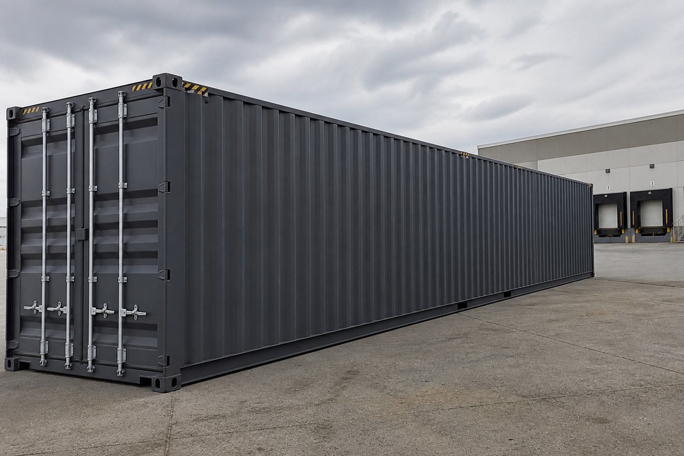 Representative 45-foot shipping container